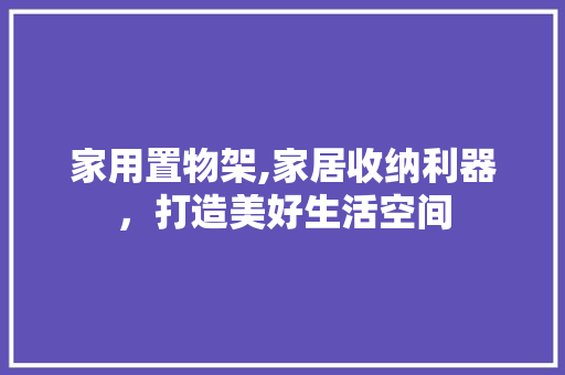 家用置物架,家居收纳利器，打造美好生活空间