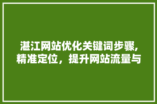 湛江网站优化关键词步骤,精准定位，提升网站流量与转化率