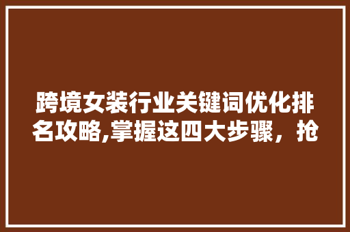 跨境女装行业关键词优化排名攻略,掌握这四大步骤，抢占市场先机