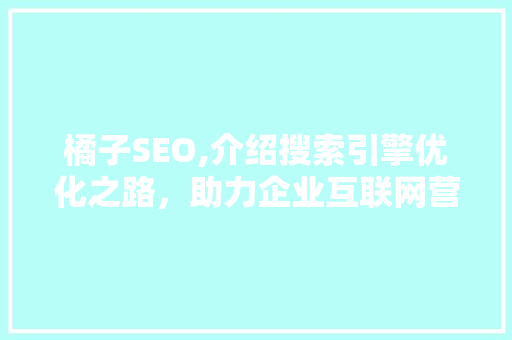 橘子SEO,介绍搜索引擎优化之路，助力企业互联网营销