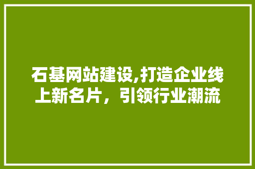 石基网站建设,打造企业线上新名片，引领行业潮流