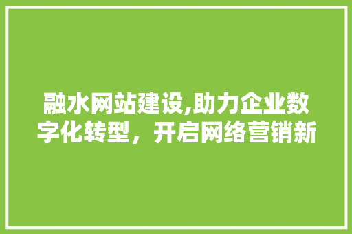 融水网站建设,助力企业数字化转型，开启网络营销新篇章