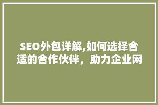SEO外包详解,如何选择合适的合作伙伴，助力企业网站优化