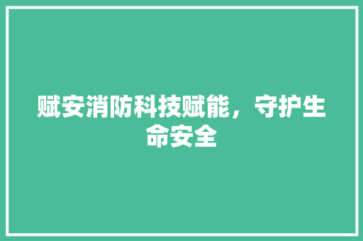 赋安消防科技赋能，守护生命安全