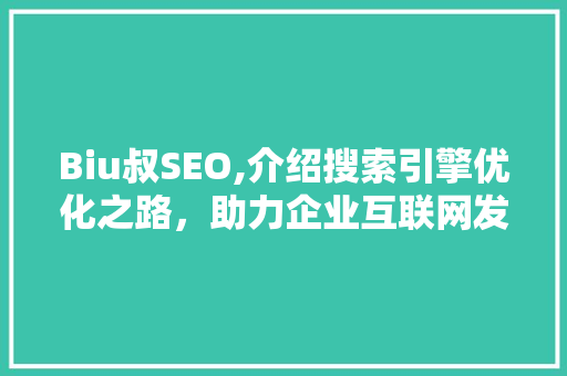Biu叔SEO,介绍搜索引擎优化之路，助力企业互联网发展