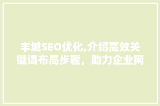 丰城SEO优化,介绍高效关键词布局步骤，助力企业网络营销