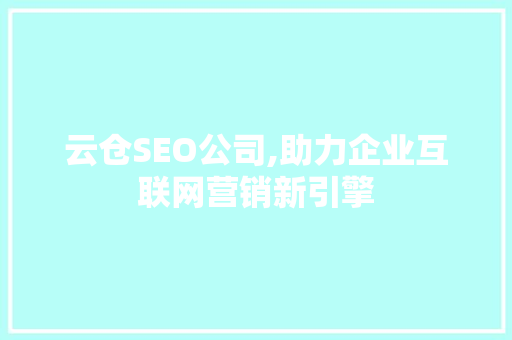 云仓SEO公司,助力企业互联网营销新引擎
