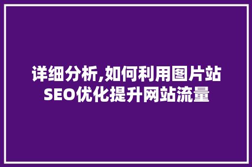 详细分析,如何利用图片站SEO优化提升网站流量