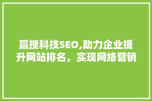 赢搜科技SEO,助力企业提升网站排名，实现网络营销突破