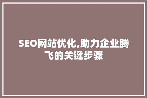 SEO网站优化,助力企业腾飞的关键步骤