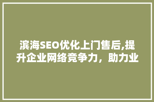 滨海SEO优化上门售后,提升企业网络竞争力，助力业务腾飞