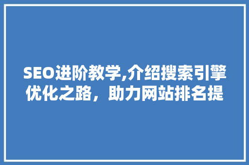 SEO进阶教学,介绍搜索引擎优化之路，助力网站排名提升  第1张