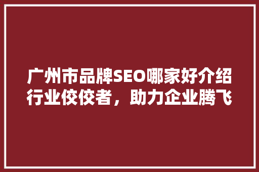 广州市品牌SEO哪家好介绍行业佼佼者，助力企业腾飞