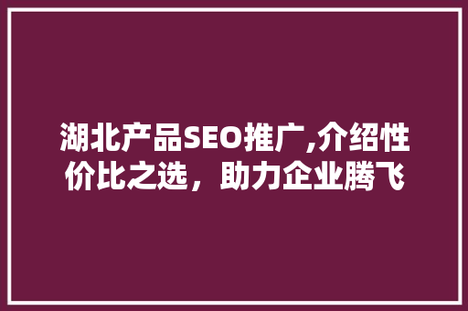 湖北产品SEO推广,介绍性价比之选，助力企业腾飞