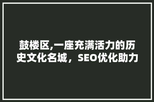 鼓楼区,一座充满活力的历史文化名城，SEO优化助力魅力绽放