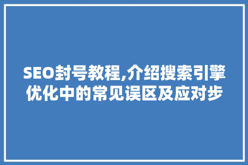 SEO封号教程,介绍搜索引擎优化中的常见误区及应对步骤