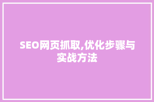 SEO网页抓取,优化步骤与实战方法