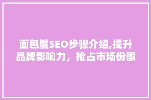面包蟹SEO步骤介绍,提升品牌影响力，抢占市场份额