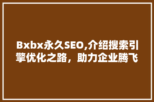 Bxbx永久SEO,介绍搜索引擎优化之路，助力企业腾飞