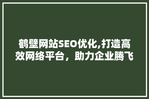 鹤壁网站SEO优化,打造高效网络平台，助力企业腾飞