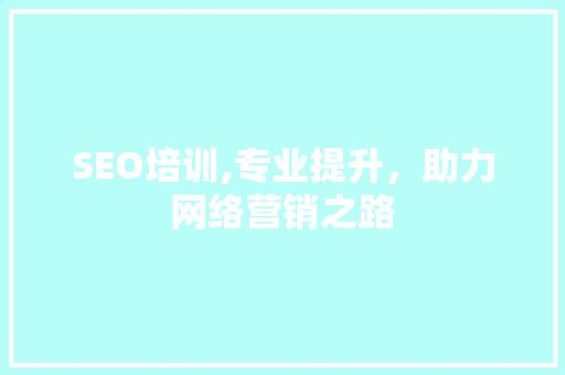SEO培训,专业提升，助力网络营销之路