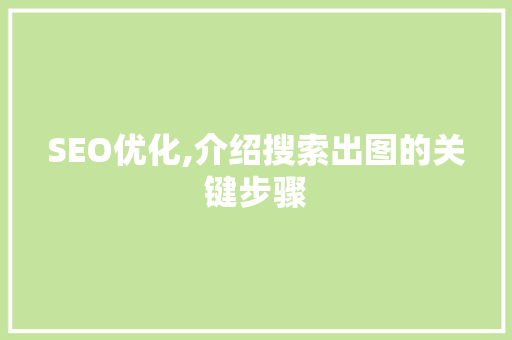 SEO优化,介绍搜索出图的关键步骤