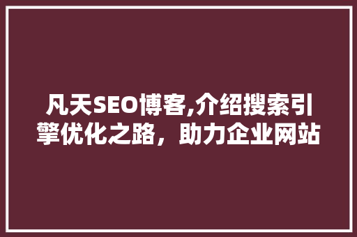 凡天SEO博客,介绍搜索引擎优化之路，助力企业网站提升排名