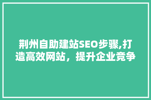 荆州自助建站SEO步骤,打造高效网站，提升企业竞争力