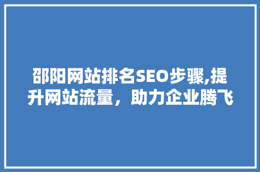 邵阳网站排名SEO步骤,提升网站流量，助力企业腾飞