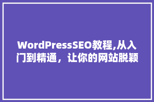 WordPressSEO教程,从入门到精通，让你的网站脱颖而出