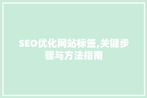 SEO优化网站标签,关键步骤与方法指南