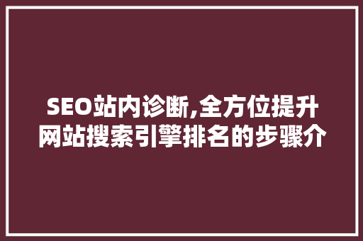 SEO站内诊断,全方位提升网站搜索引擎排名的步骤介绍