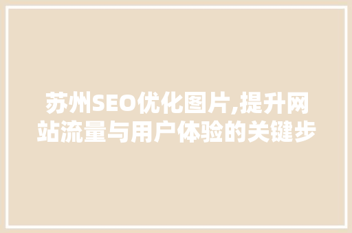 苏州SEO优化图片,提升网站流量与用户体验的关键步骤