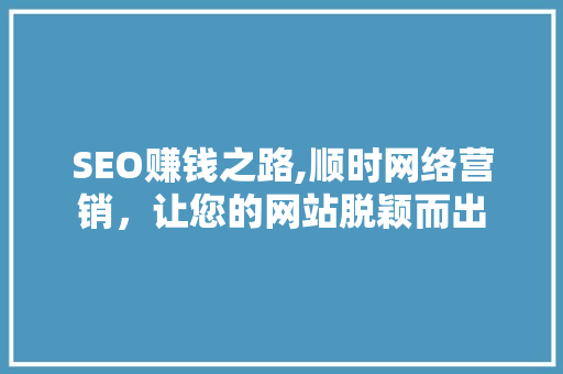 SEO赚钱之路,顺时网络营销，让您的网站脱颖而出