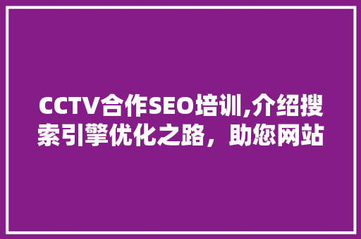 CCTV合作SEO培训,介绍搜索引擎优化之路，助您网站脱颖而出