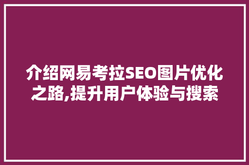 介绍网易考拉SEO图片优化之路,提升用户体验与搜索排名