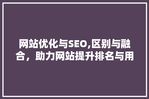 网站优化与SEO,区别与融合，助力网站提升排名与用户体验