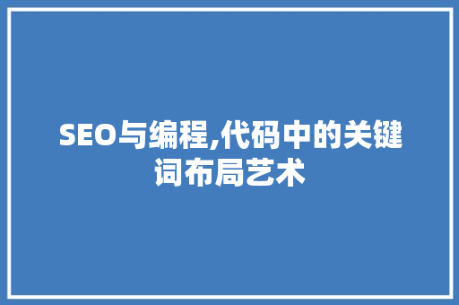 SEO与编程,代码中的关键词布局艺术