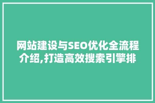 网站建设与SEO优化全流程介绍,打造高效搜索引擎排名之路