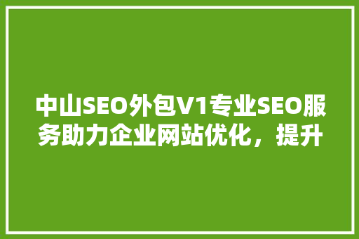 中山SEO外包V1专业SEO服务助力企业网站优化，提升品牌竞争力