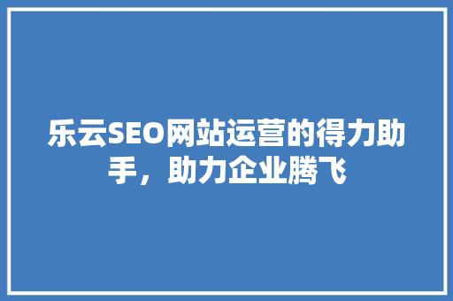 乐云SEO网站运营的得力助手，助力企业腾飞