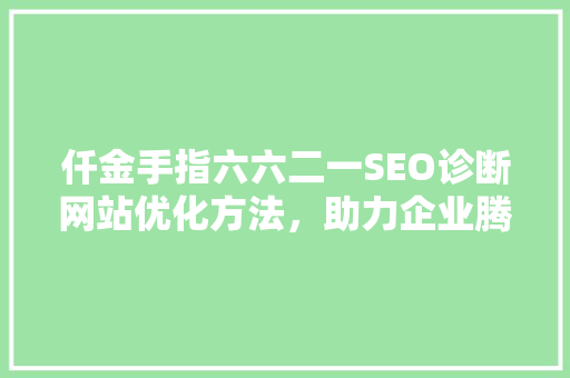 仟金手指六六二一SEO诊断网站优化方法，助力企业腾飞
