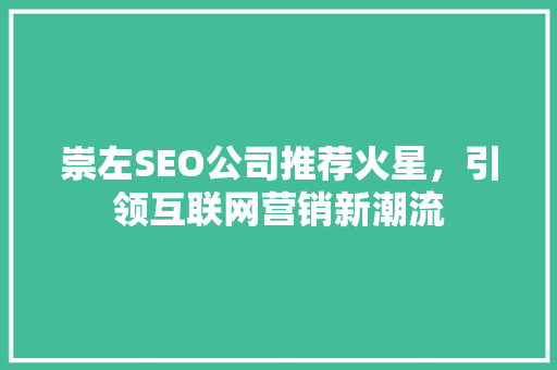 崇左SEO公司推荐火星，引领互联网营销新潮流
