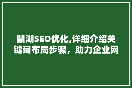 鼎湖SEO优化,详细介绍关键词布局步骤，助力企业网站流量倍增