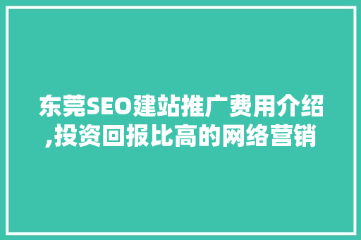 东莞SEO建站推广费用介绍,投资回报比高的网络营销之路