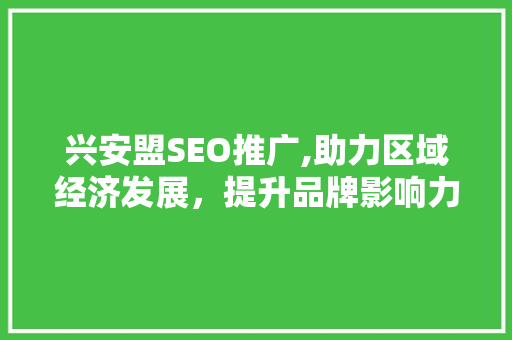 兴安盟SEO推广,助力区域经济发展，提升品牌影响力