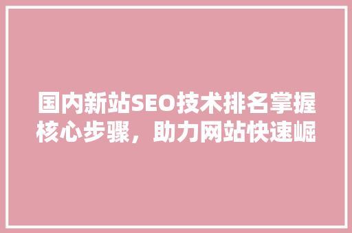 国内新站SEO技术排名掌握核心步骤，助力网站快速崛起