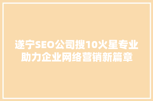 遂宁SEO公司搜10火星专业助力企业网络营销新篇章