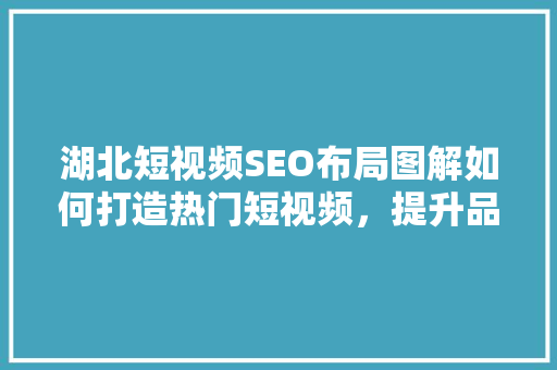 湖北短视频SEO布局图解如何打造热门短视频，提升品牌影响力