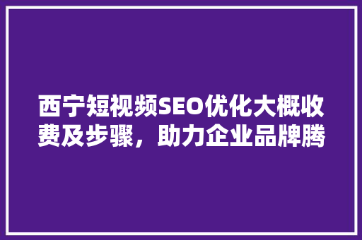 西宁短视频SEO优化大概收费及步骤，助力企业品牌腾飞